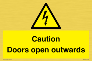 WA5670: Caution Doors open outwards