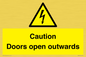 WA5670: Caution Doors open outwards