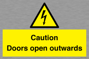 WA5670: Caution Doors open outwards