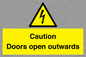 WA5670: Caution Doors open outwards