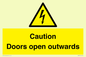 WA5670: Caution Doors open outwards