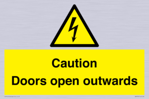 WA5670: Caution Doors open outwards