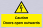 WA5670: Caution Doors open outwards