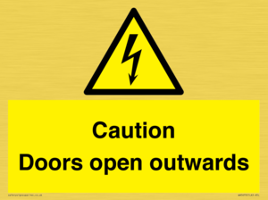 WA5670: Caution Doors open outwards