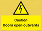 WA5670: Caution Doors open outwards