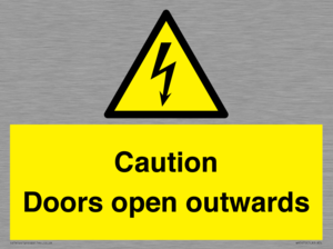 WA5670: Caution Doors open outwards