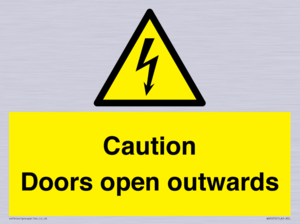 WA5670: Caution Doors open outwards