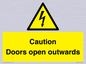 WA5670: Caution Doors open outwards