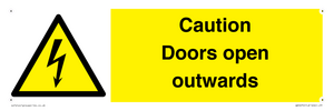 WA5670: Caution Doors open outwards