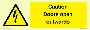 WA5670: Caution Doors open outwards
