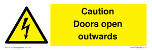 WA5670: Caution Doors open outwards