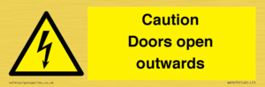 WA5670: Caution Doors open outwards