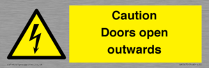 WA5670: Caution Doors open outwards