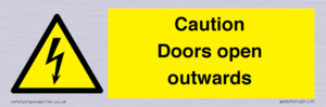 WA5670: Caution Doors open outwards