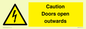 WA5670: Caution Doors open outwards