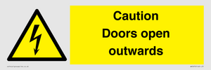 WA5670: Caution Doors open outwards