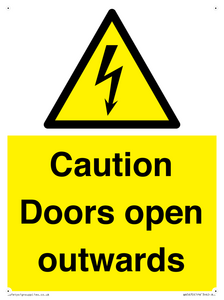 WA5670: Caution Doors open outwards