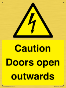 WA5670: Caution Doors open outwards