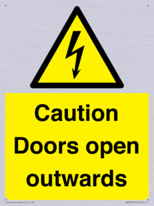 WA5670: Caution Doors open outwards