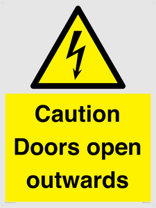 WA5670: Caution Doors open outwards