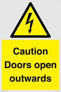 WA5670: Caution Doors open outwards