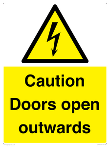 WA5670: Caution Doors open outwards