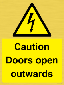 WA5670: Caution Doors open outwards