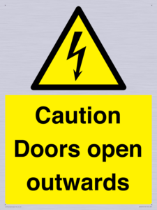 WA5670: Caution Doors open outwards