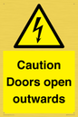 WA5670: Caution Doors open outwards