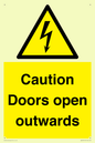 WA5670: Caution Doors open outwards