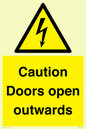 WA5670: Caution Doors open outwards