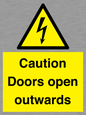 WA5670: Caution Doors open outwards