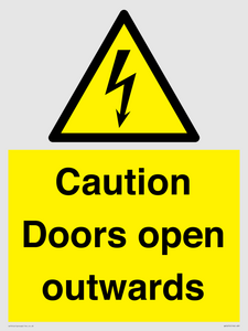 WA5670: Caution Doors open outwards