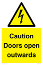 WA5670: Caution Doors open outwards