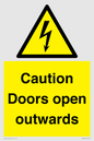 WA5670: Caution Doors open outwards