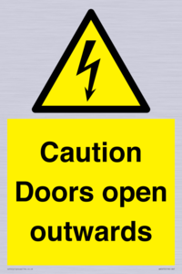 WA5670: Caution Doors open outwards