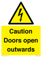 WA5670: Caution Doors open outwards