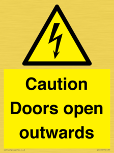 WA5670: Caution Doors open outwards