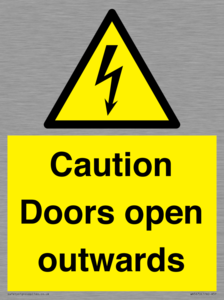 WA5670: Caution Doors open outwards
