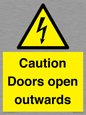 WA5670: Caution Doors open outwards