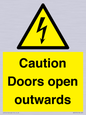 WA5670: Caution Doors open outwards
