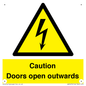WA5670: Caution Doors open outwards