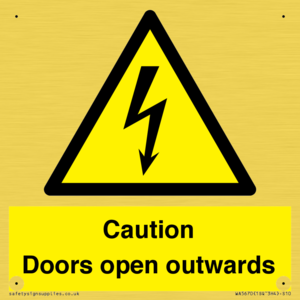 WA5670: Caution Doors open outwards