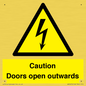 WA5670: Caution Doors open outwards