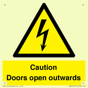 WA5670: Caution Doors open outwards