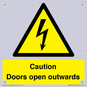 WA5670: Caution Doors open outwards
