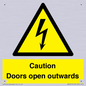 WA5670: Caution Doors open outwards