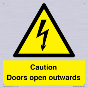 WA5670: Caution Doors open outwards