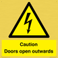 WA5670: Caution Doors open outwards