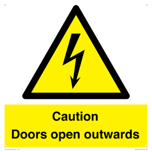 WA5670: Caution Doors open outwards